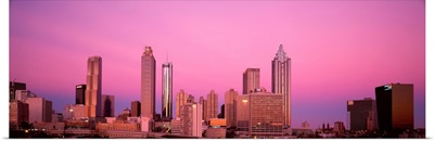 Georgia, Atlanta, Panoramic view of the city at dawn