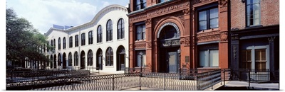 Georgia, Savannah, Savannah Cotton Exchange, Railing in front of a building
