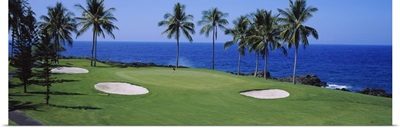 Golf course at the oceanside, Kona Country Club Ocean Course, Kailua Kona, Hawaii