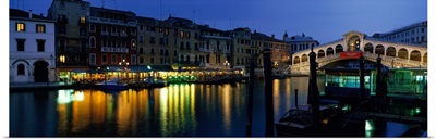 Grand Canal and Rialto Bridge Venice Italy