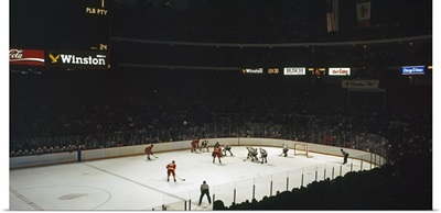 Group of people playing ice hockey Chicago Illinois