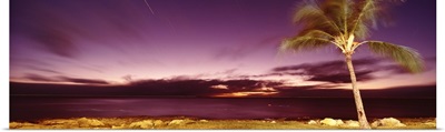 Hawaii, Oahu, Sea in the evening