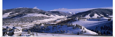 High angle view near Interstate 70, Dillon and Silverthorne, Summit County, Colorado