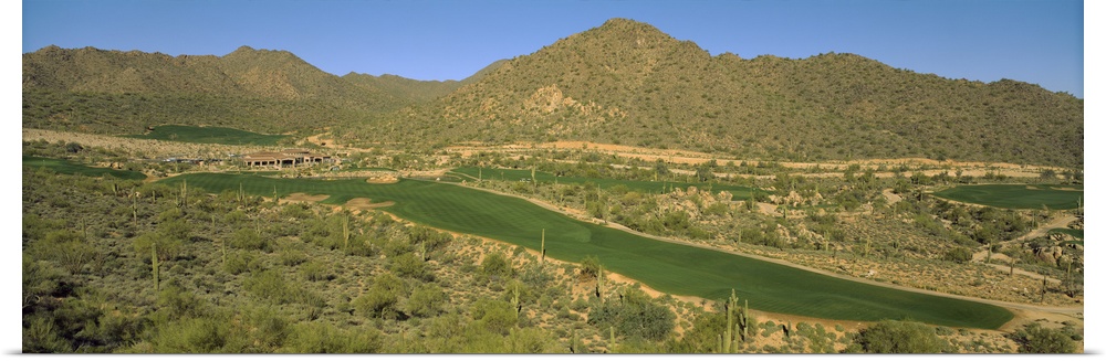 High angle view of 18-Hole Golf Course, Fountain Hills, Arizona