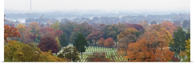 High angle view of a cemetery, Arlington National Cemetery, Washington DC