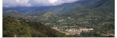 High angle view of a city Andes Merida Merida State Venezuela