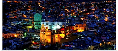 High angle view of a city, Basilica of Our Lady of Guanajuato, Mexico