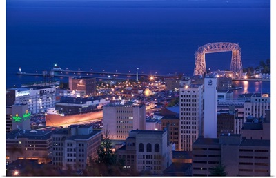 High angle view of a city, Canal Park, Duluth, Minnesota