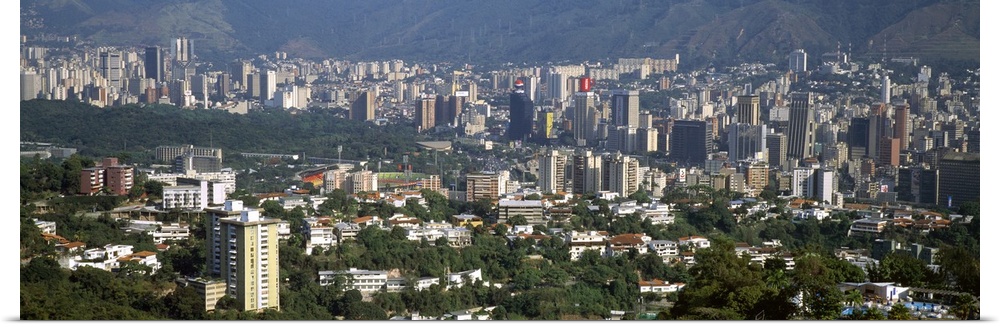 High angle view of a city Caracas Venezuela 2010