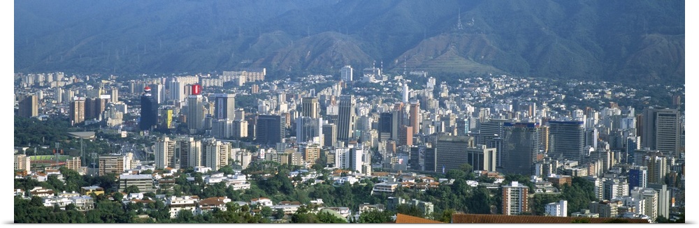 High angle view of a city Caracas Venezuela 2010