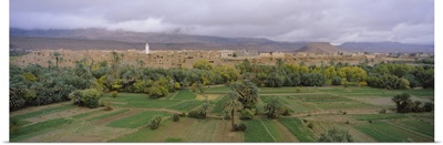 High angle view of a city, Long Green Valley, Tinerhir, Morocco