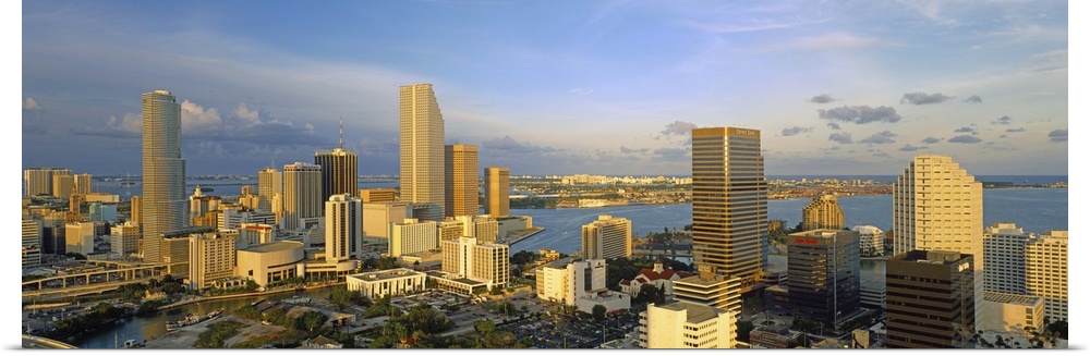 High angle view of a city, Miami, Miami-Dade County, Florida