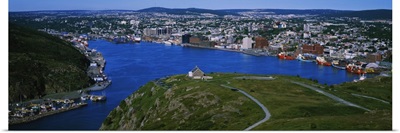 High Angle View Of A City, Signal Hill, Saint Johns, Newfoundland And Labrador, Canada