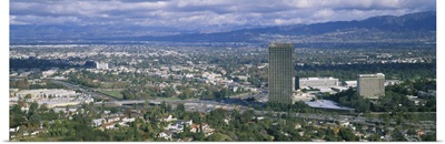 High angle view of a city, Studio City, San Fernando Valley, Los Angeles, California