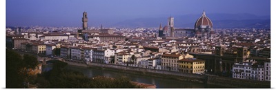 High angle view of a cityscape, Florence, Tuscany, Italy