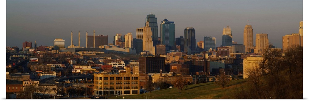 High angle view of a cityscape, Kansas City, Missouri