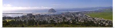 High angle view of a cityscape, Morro Bay, San Luis Obispo County, California,