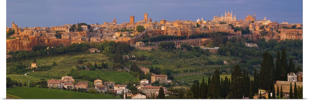 High angle view of a cityscape Orvieto Umbria Italy