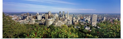 High angle view of a cityscape, Parc Mont Royal, Montreal, Quebec, Canada