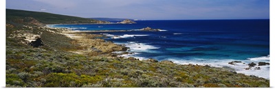 High angle view of a coastline, Australia