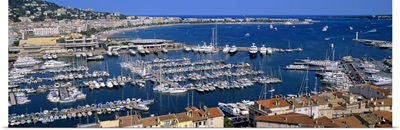 High angle view of a harbor, Cannes, Provence Alpes Cote dAzur, France