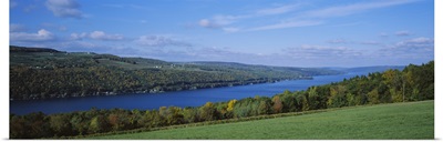 High Angle View Of A Lake, Keuka Lake, Finger Lakes, New York State