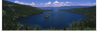 High angle view of a lake, Lake Tahoe, California