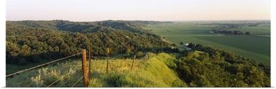 High angle view of a landscape at a hillside, Loess Hills, Iowa