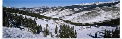 High angle view of a ski resort, Vail Ski Resort, Vail, Colorado