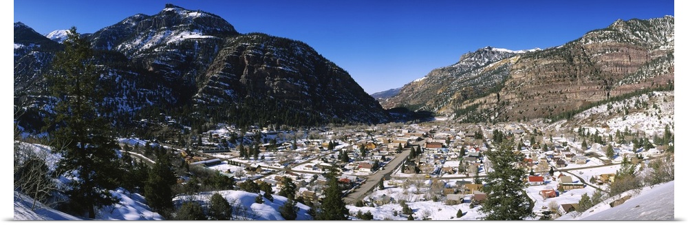 High angle view of a town, Telluride, San Miguel County, Colorado