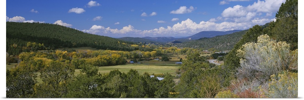 High angle view of a valley, Rio Pueblo, Penasco, New Mexico