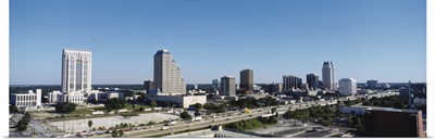 High angle view of buildings in a city, Orlando, Florida