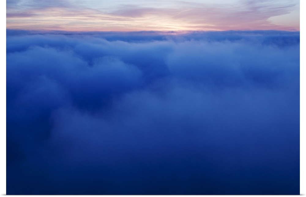 High angle view of heavy fog in Mississippi River Valley, John A. Latsch State Park, Minnesota