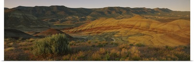 High angle view of hills, John Day Fossil Beds National Monument, Oregon
