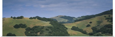 High angle view of hills, Santa Barbara County, California