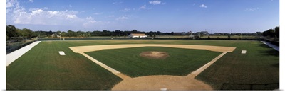 High school baseball diamond field, Lincolnshire, Lake County, Illinois,