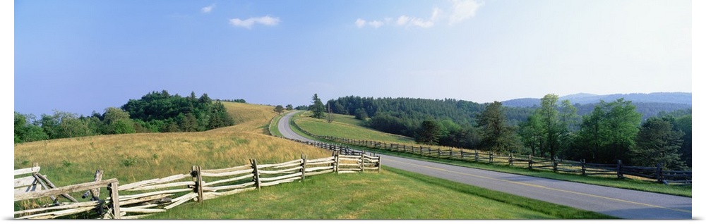 Highway passing through a landscape, Milepost 235, Blue Ridge Parkway, North Carolina