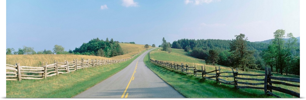 Highway passing through a landscape, Milepost 243, Blue Ridge Parkway, North Carolina