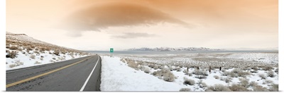 Highway passing through a landscape, Pyramid Lake, Nevada
