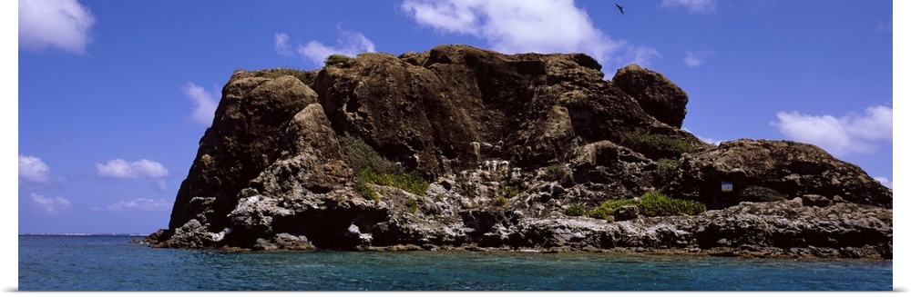 Hill on the coast, Creole Rock, Grand Case, Sint Maarten, Netherlands Antilles