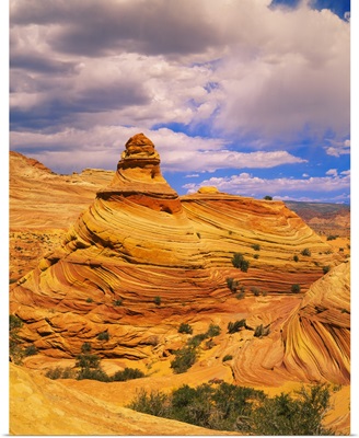 Hoodoo rock formations on a landscape, Coyote Buttes, Paria Canyon, Vermillion Cliffs Wilderness, Arizona