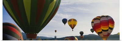 Hot air balloons in the sky, Taos, New Mexico