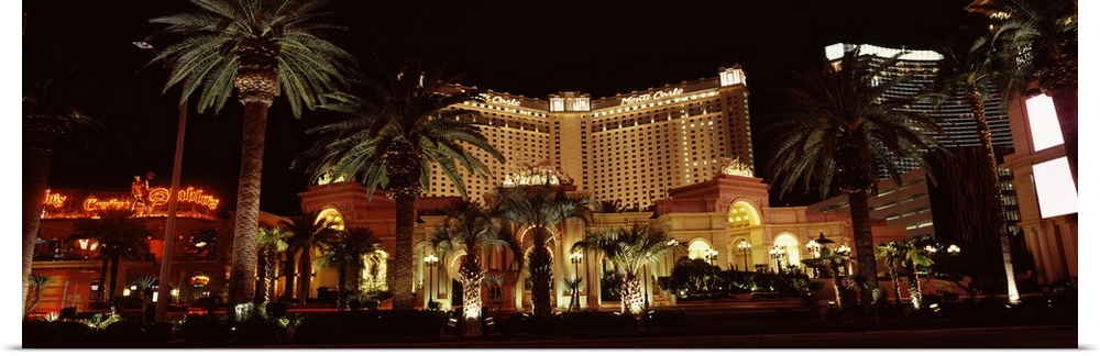 Hotel lit up at night Monte Carlo Resort And Casino The Strip Las Vegas Nevada