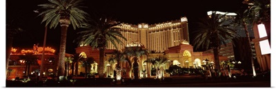 Hotel lit up at night Monte Carlo Resort And Casino The Strip Las Vegas Nevada