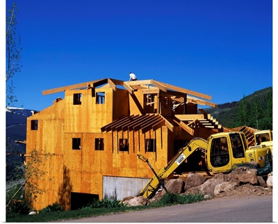 House under construction, Vail, Eagle County, Colorado,