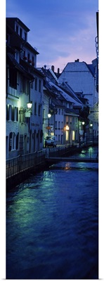 Houses along a river, Freiburg, Baden-Wurttemberg, Germany