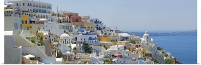 Houses in a city, Santorini, Cyclades Islands, Greece