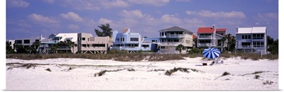 Houses near the beach, Siesta Beach, Gulf Of Mexico, Siesta Key, Florida