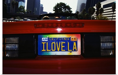 I Love LA California Vanity License Plate
