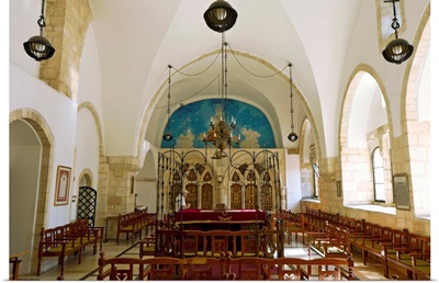Interior of a Synagogue, Jerusalem, Israel